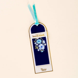 Acrylic Bookmark-Dainty Floral Navy