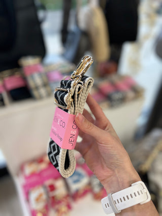 Black & Cream - Purse Strap