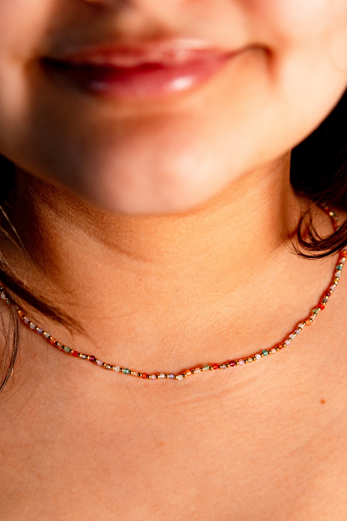 Crystal Bead - Choker Necklace