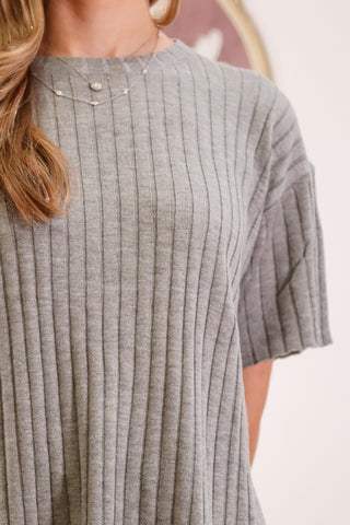 Grey short sleeve top, gray short sleeve top, long grey short sleeve top, long gray short sleeve top, gray tops, grey tops, fall tops, fall short sleeves, grey fall tops, gray fall tops, short sleeve tops