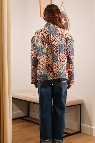 jacket, quilted jacket, floral jacket, patchwork jacket, fall jacket