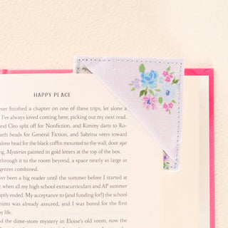 Corner Keeper Fabric Bookmark-Petal Parade Blue
