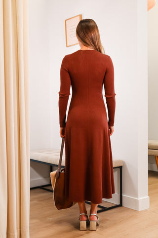 knit dress, knit midi dress, midi dress, fall dress, burgundy midi dress, burgundy knit dress, burgundy knit midi dress, dress with small cutouts