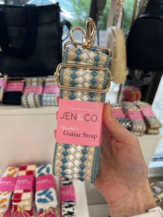 Blue & Beige - Purse Strap