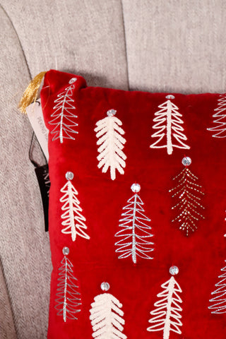 Christmas Pillow,  throw pillow, Holiday gift, tree pillow, red pillow