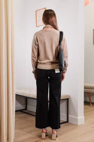 beige sweater, fall sweater, fall outfit inspo, sweater with scarf, beige sweater with scarf