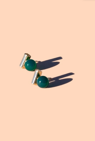 Morse Code - Studs - Green