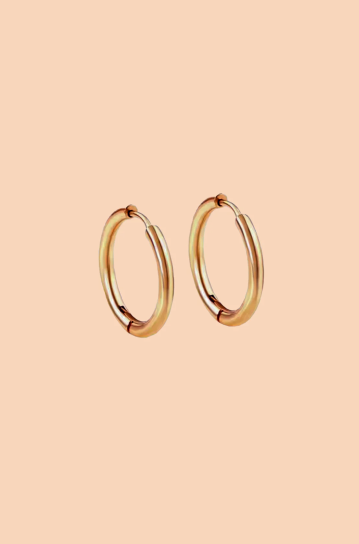 perfect everyday gold hoop earring, classic gold hoop earrings