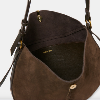 Brown- BENNET purse, brown classic purse, medium to large size purse, crossbody or shoulder bag