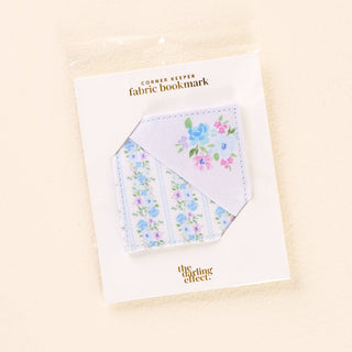 Corner Keeper Fabric Bookmark-Petal Parade Blue