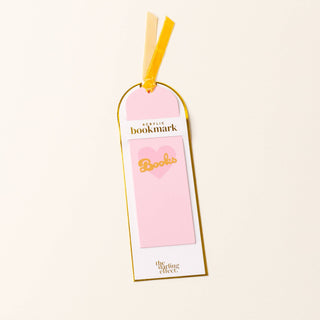 Acrylic Bookmark-Heart Books
