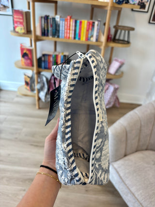 Quilted Pouch - Large - Blue Grey