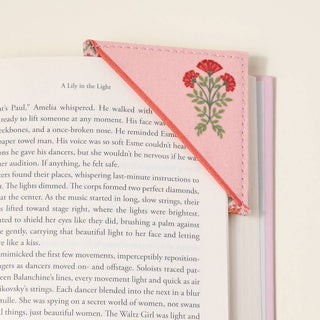 Corner Keeper Fabric Bookmark–Everbloom Dusty Rose