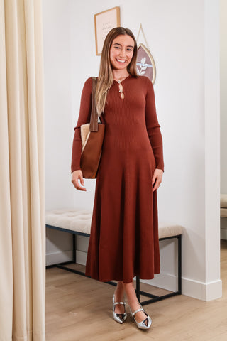 knit dress, knit midi dress, midi dress, fall dress, burgundy midi dress, burgundy knit dress, burgundy knit midi dress, dress with small cutouts
