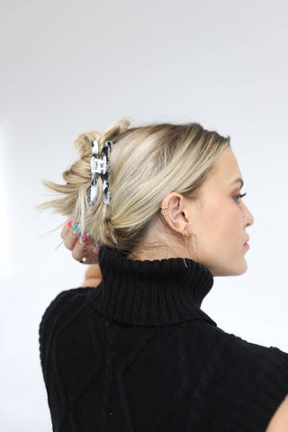 Shiny Midi Hold Everything Claw: LIGHT TORTOISE