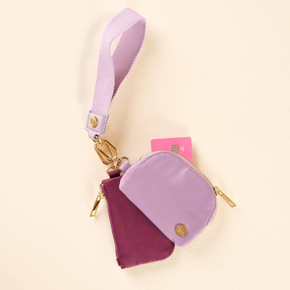 Purple Wristlet, Keychain wallet 