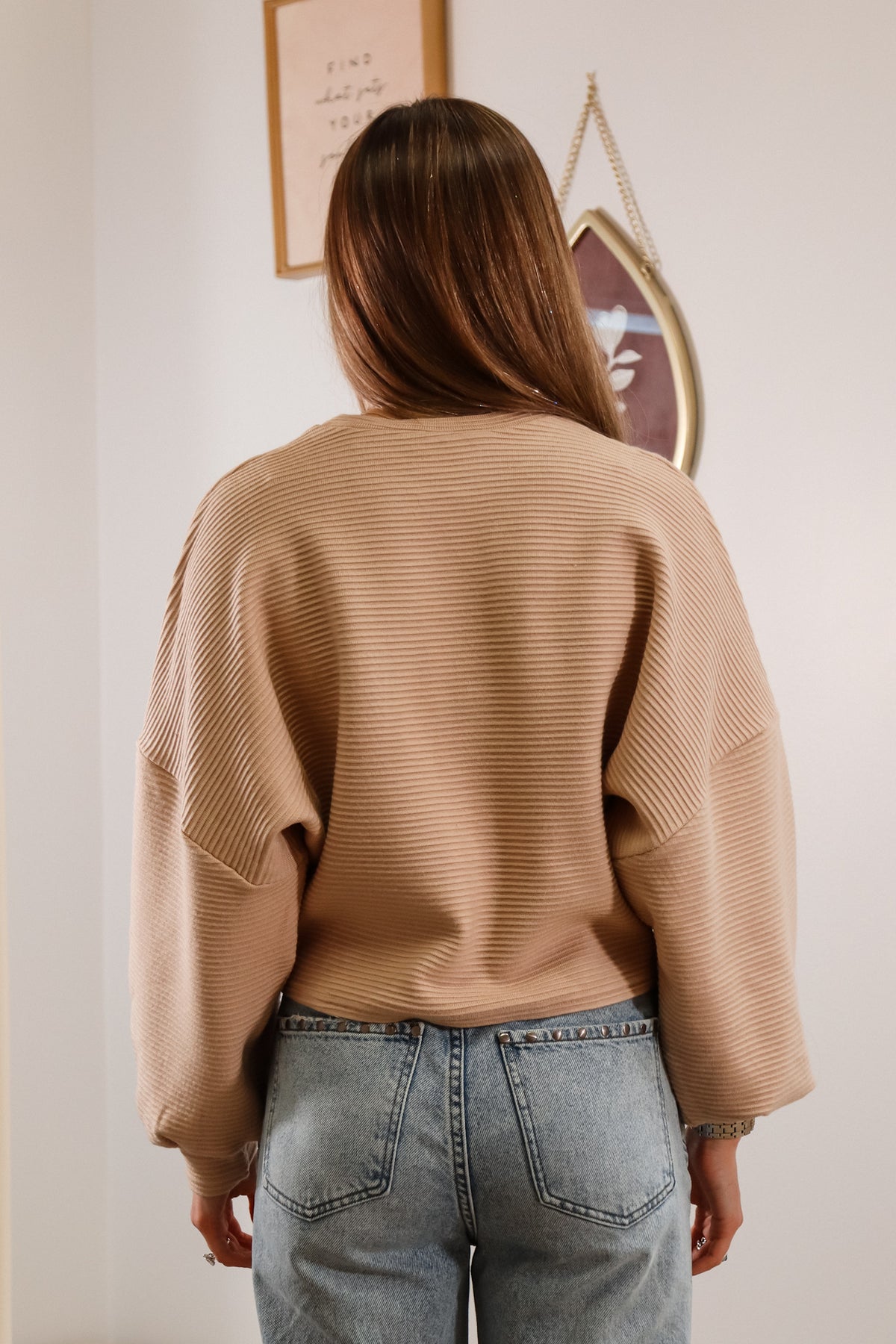 beige sweater, mid length beige fall sweater, beige fall textured sweater