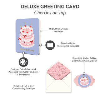Cherries on Top Deluxe Greeting Card