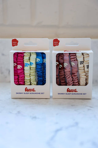 SKINNY SATIN SLEEP SCRUNCHIE SET: COLORFUL PACK