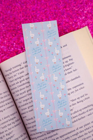 Silly Goose on the Loose with a Book Bookmark: Squared Corners