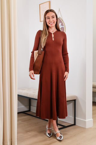 knit dress, knit midi dress, midi dress, fall dress, burgundy midi dress, burgundy knit dress, burgundy knit midi dress, dress with small cutouts