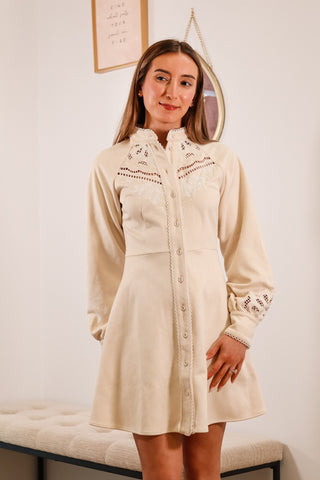 Far West Embroidered Yoke Shirt Dress