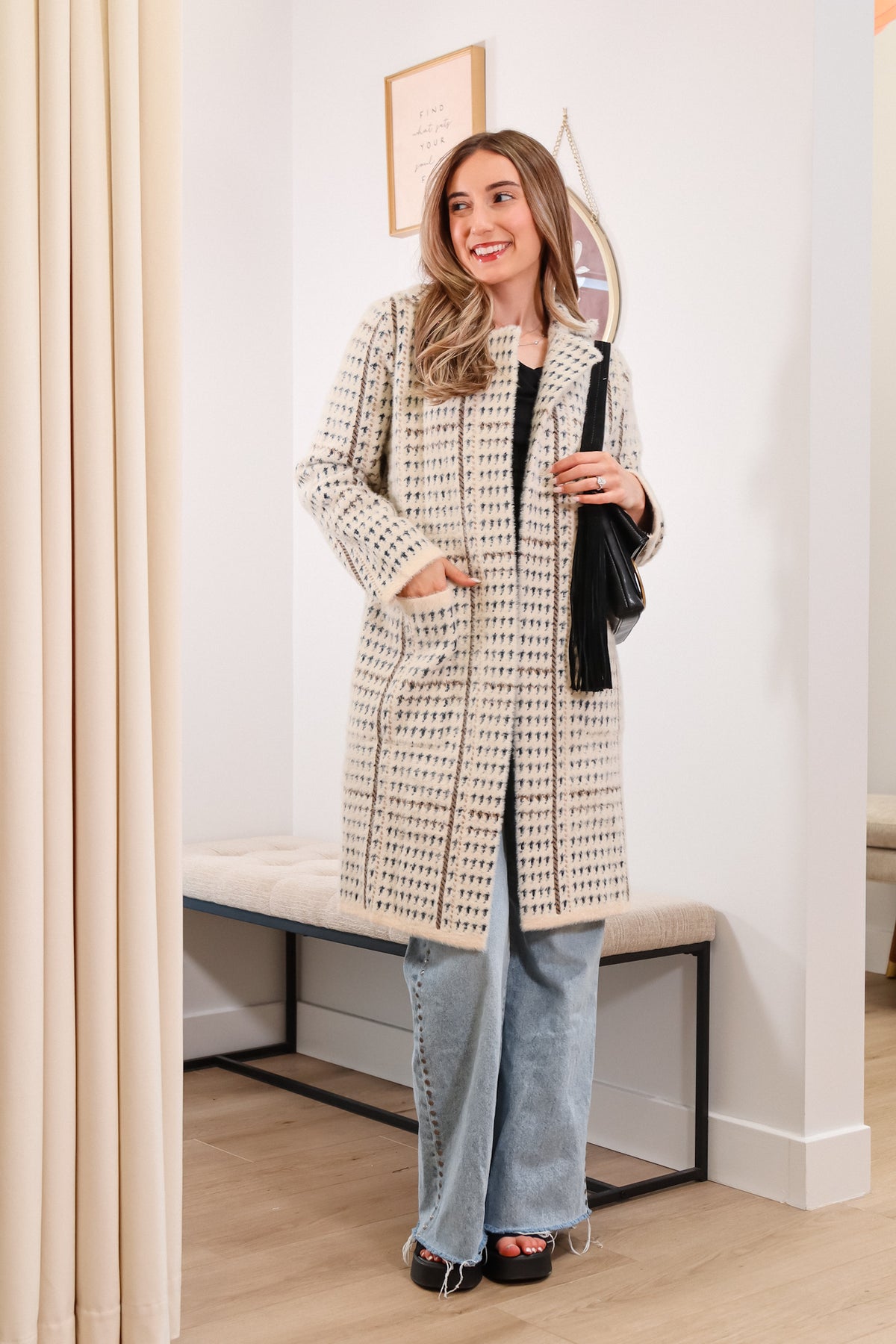Marissa Houndstooth Coat
