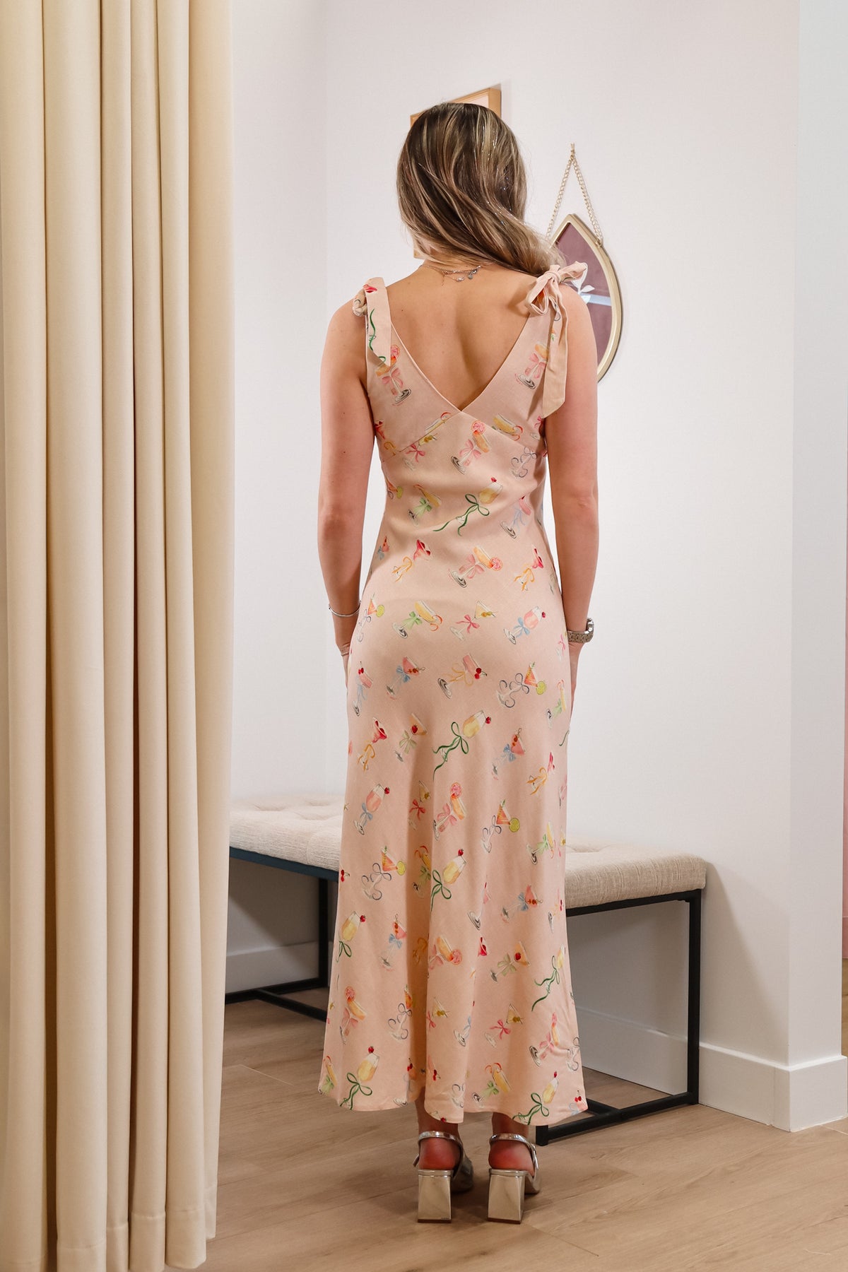 Maxi dress, summer dress, birthday outfit, pattern dress, pink dress
