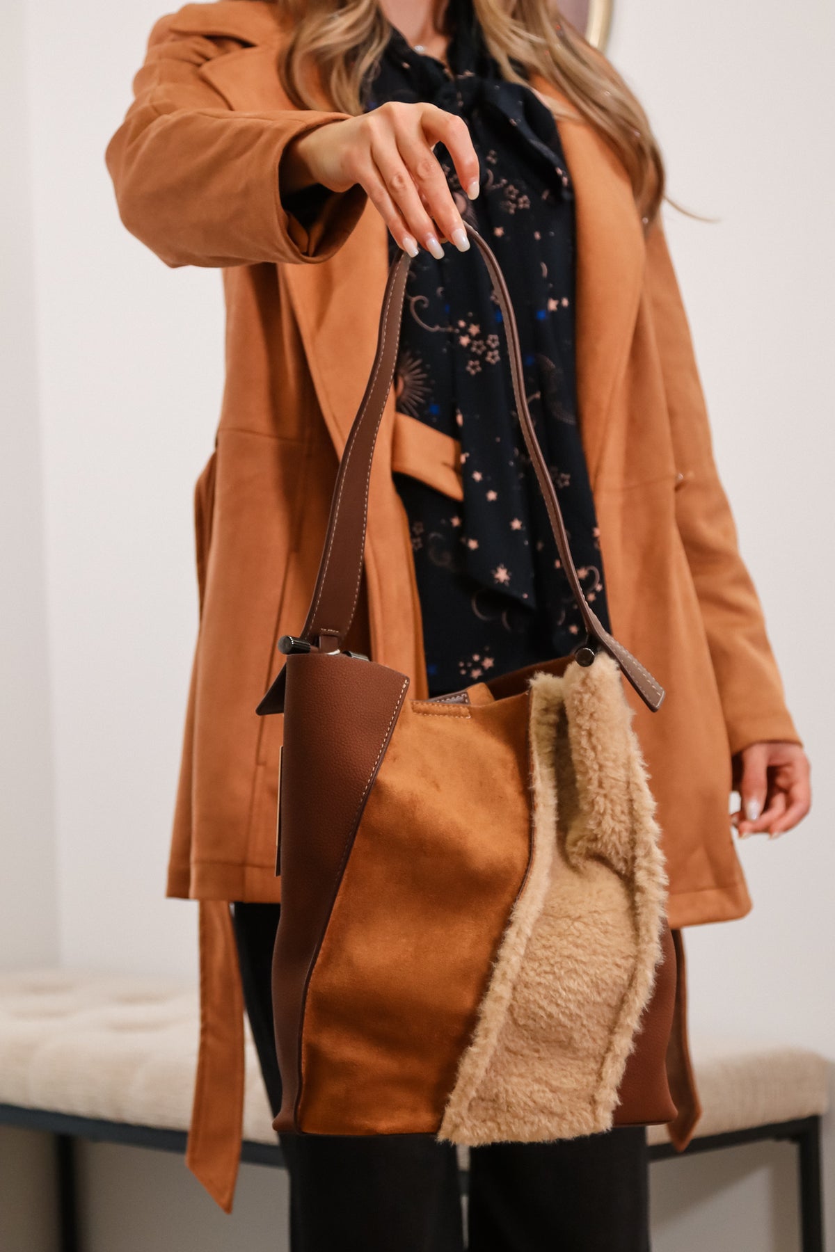 dolce vita bag, bucket bag, brown bag, fall bag, brown bucket bag