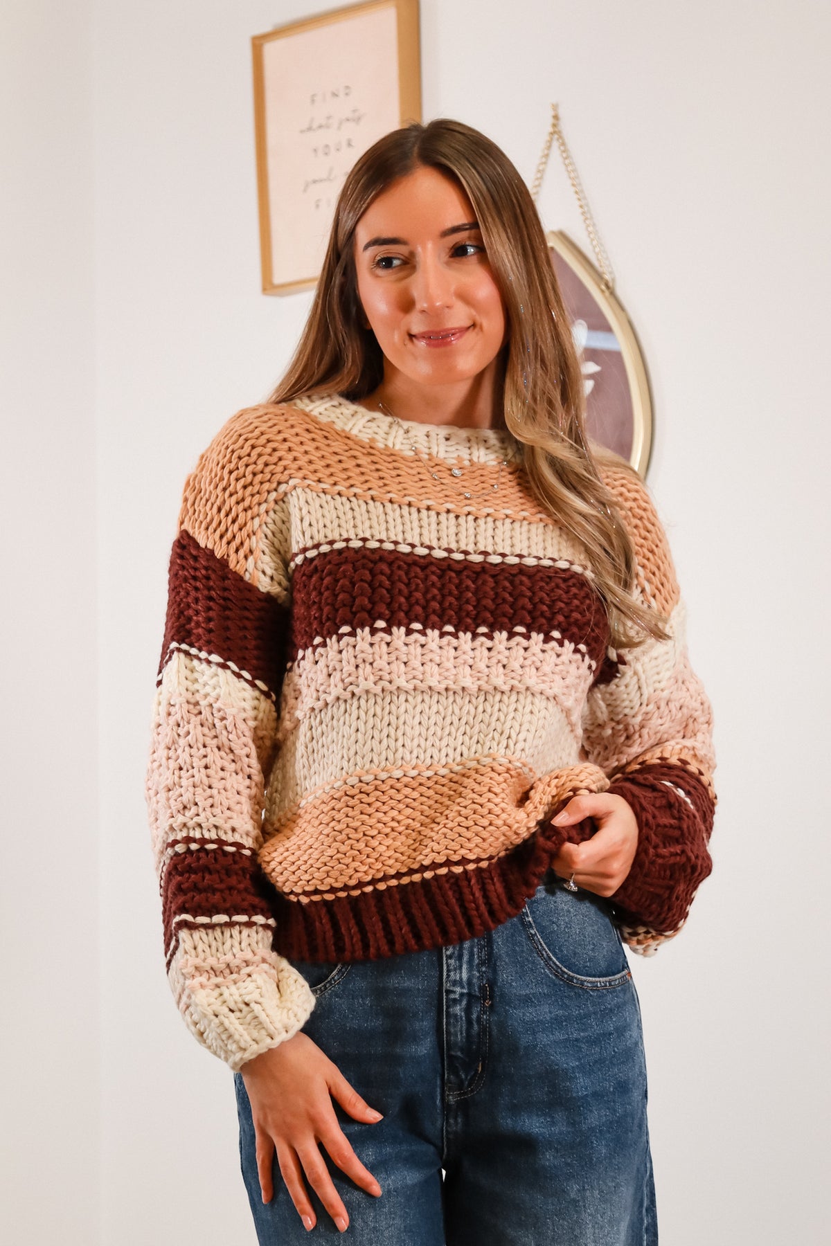 Butter Pecan Chunky Sweater