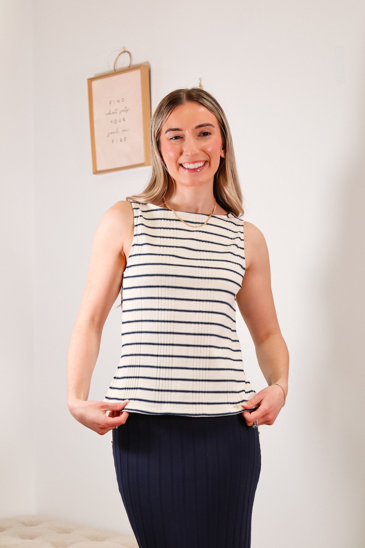 On Deck - Striped Tank Top