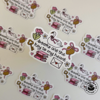 Vinyl stickers, book stickers, girly stickers, cute stickers