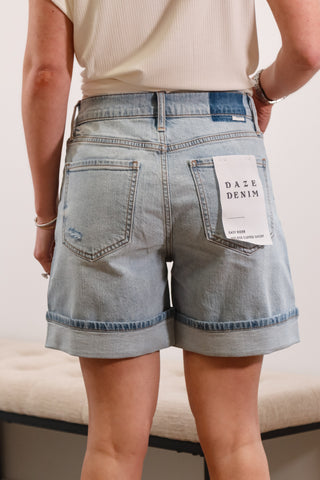 Denim shorts, light wash denim shorts