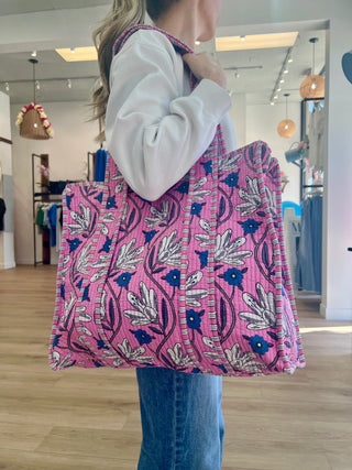 Tote bag, travel bag, floral bag