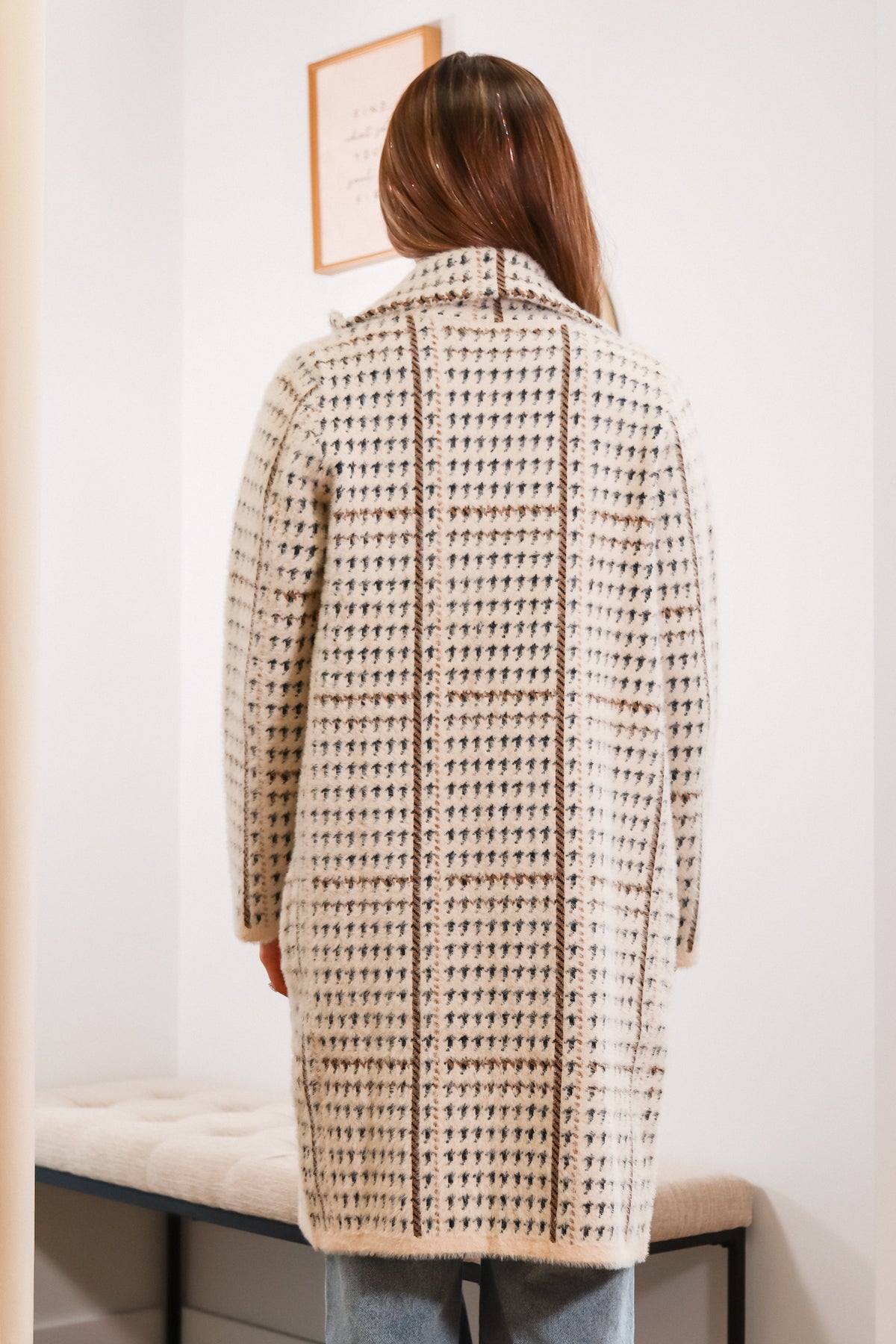 Houndstooth coat, fall coat, winter coat, fall outfit, fall outfit inspo