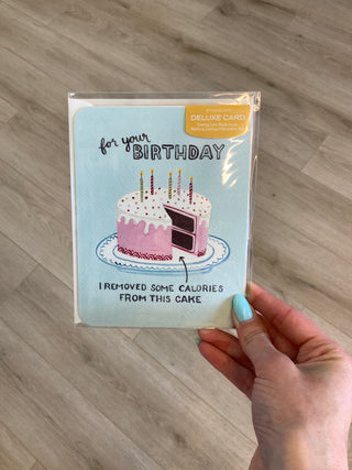 Birthday Cake Calories - Card