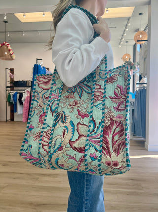 Tote bag, travel bag, floral bag