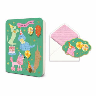 Paw-ty Time Deluxe Greeting Card