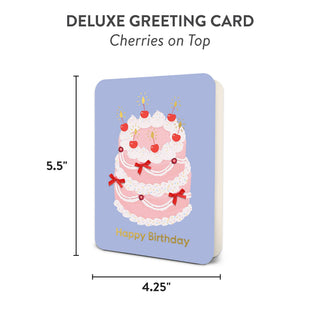 Cherries on Top Deluxe Greeting Card
