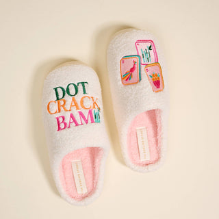 Fuzzy Slippers–Dot Crack Bam: M/L