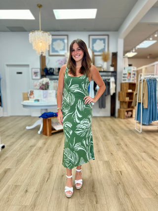 Palm Leaves - Knit Tank Dress