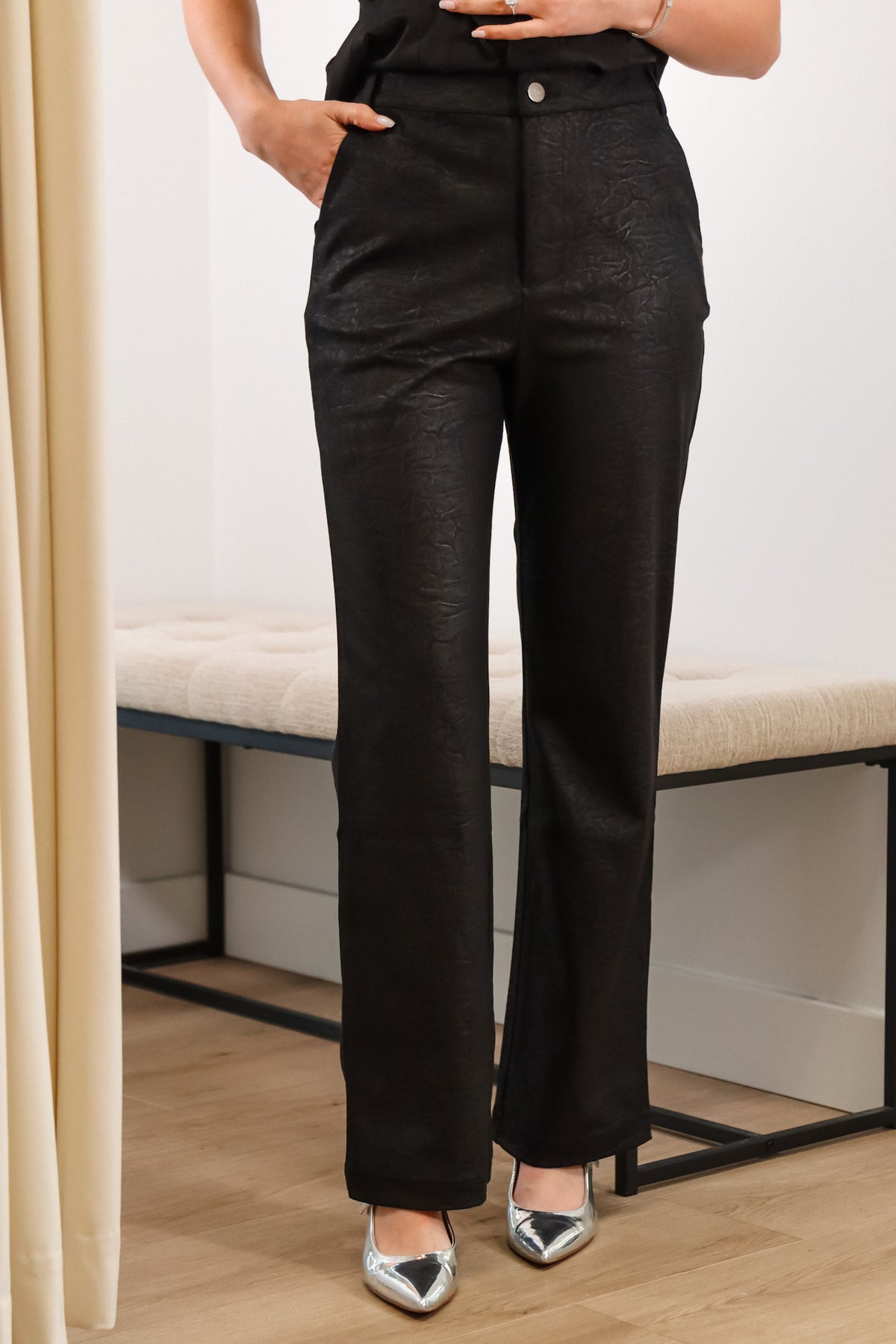 The Groove Faux Suede Straight Pants