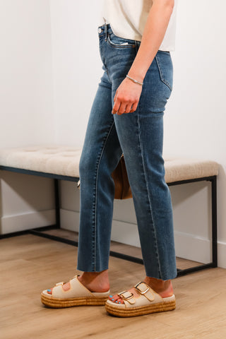 Crop flare jeans, high rise jeans, dark wash jeans