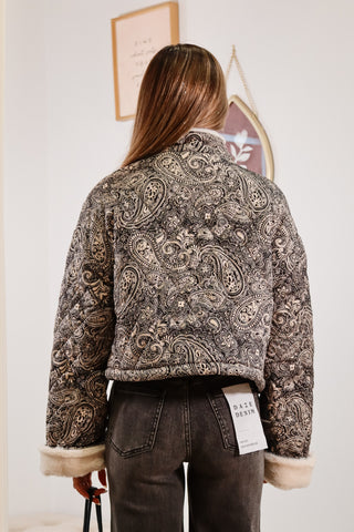 Cool Girl Quilted Puffer Sherpa Lined Jacket