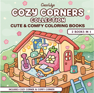Cute coloring books, coco wyo coloring books, cozy corner coco wyo, cozy corners collection coco Wyo, cute gift ideas