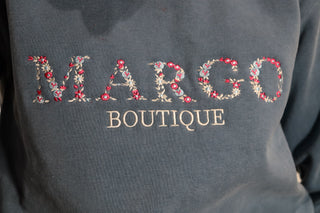 Margo Boutique - Floral Embroidered Crewneck