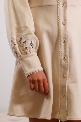 Far West Embroidered Yoke Shirt Dress