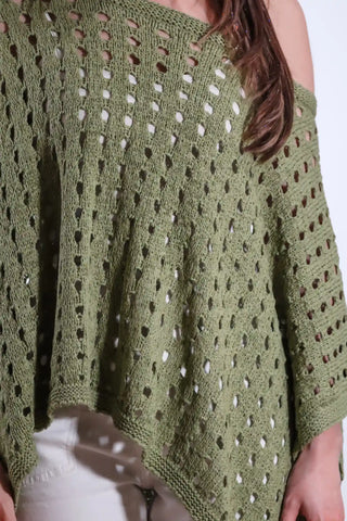 Poncho, Spring poncho, knit poncho, green spring poncho, knit spring poncho, perfect sweater, knit sweater