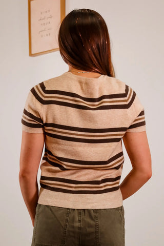 Katie Short Sleeve Striped Top