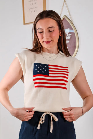 American flag top, American flag shirt, summer top, Fourth of July outfit, short sleeve shirt, cute summer top
